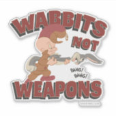 Sticker ELMER FUDD™ & BUGS BUNNY™ "Wabbits Not Arms" (Devant)