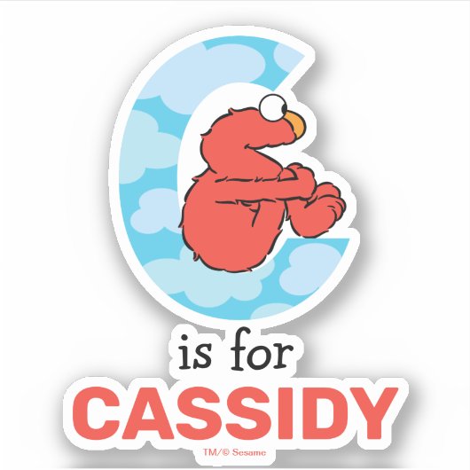 Sticker Elmo Alphabet | C Nuages (Devant)