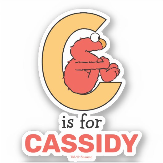 Sticker Elmo Alphabet | C Orange (Devant)