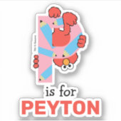 Sticker Elmo Alphabet | Crayon P (Devant)