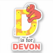 Sticker Elmo Alphabet | D Canard (Devant)