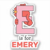 Sticker Elmo Alphabet | E Rose (Devant)