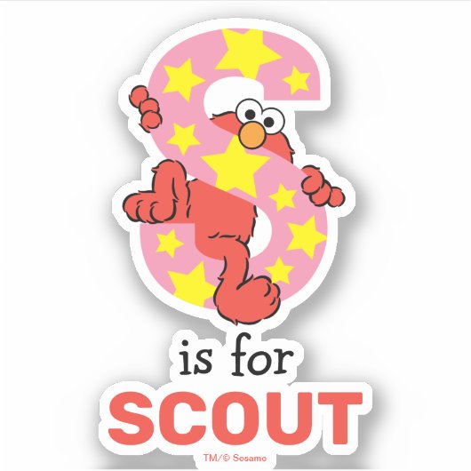 Sticker Elmo Alphabet | Étoile S (Devant)