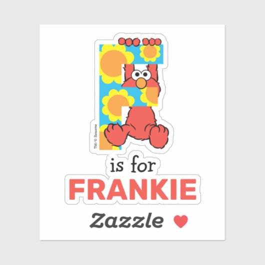 Sticker Elmo Alphabet | F Fleurs (Feuille)