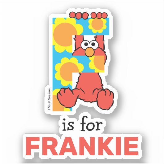 Sticker Elmo Alphabet | F Fleurs (Devant)