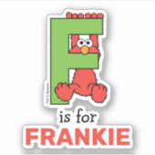 Sticker Elmo Alphabet | F Vert (Devant)