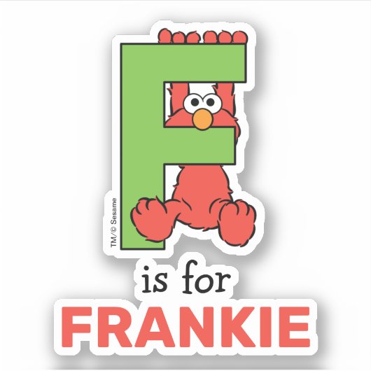 Sticker Elmo Alphabet | F Vert (Devant)