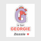 Sticker Elmo Alphabet | G Violet (Feuille)