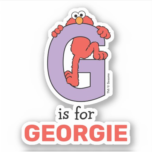 Sticker Elmo Alphabet | G Violet (Devant)