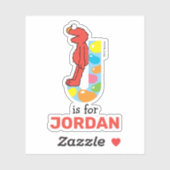 Sticker Elmo Alphabet | J Jelly Bean (Feuille)