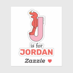 Sticker Elmo Alphabet   J rose
