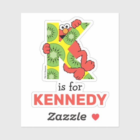 Sticker Elmo Alphabet | K Kiwi (Feuille)