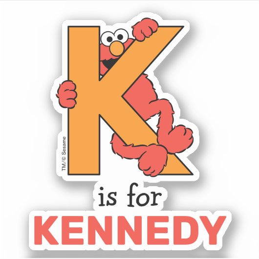 Sticker Elmo Alphabet | K Orange (Devant)
