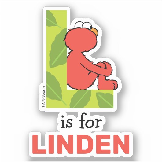 Sticker Elmo Alphabet | L feuille (Devant)