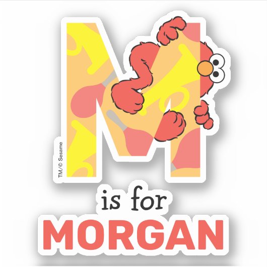 Sticker Elmo Alphabet | M Musique (Devant)