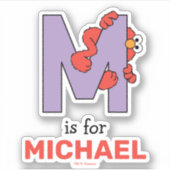 Sticker Elmo Alphabet | M pourpre (Devant)