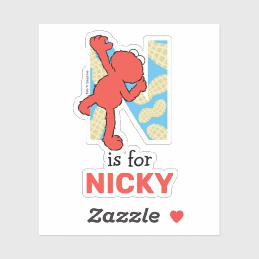 Sticker Elmo Alphabet | N Nuages (Feuille)