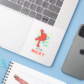 Sticker Elmo Alphabet | N Nuages (Ordinateur portable avec iPhone)