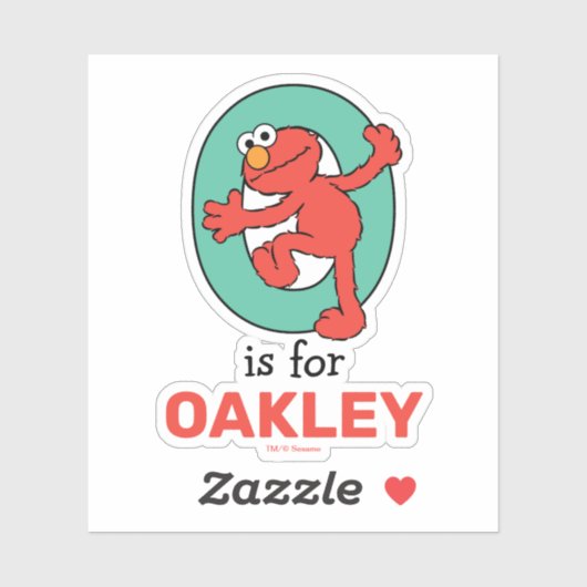 Sticker Elmo Alphabet | O TURQUOISE (Feuille)