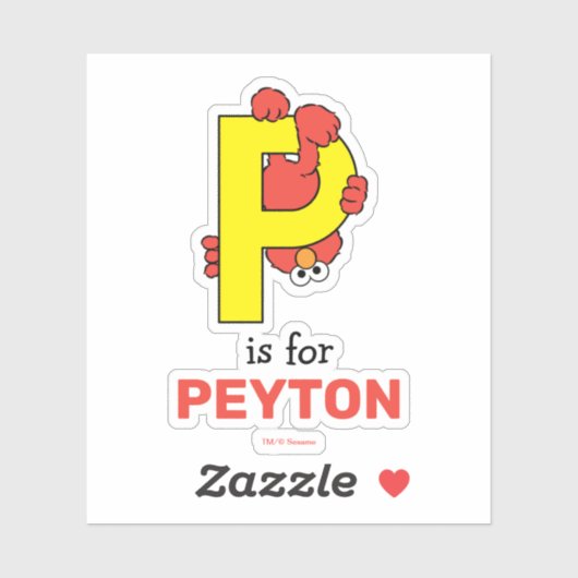 Sticker Elmo Alphabet | P jaune (Feuille)
