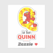 Sticker Elmo Alphabet | Point de question Q (Feuille)