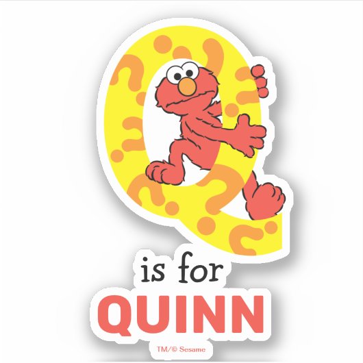 Sticker Elmo Alphabet | Point de question Q (Devant)