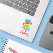 Sticker Elmo Alphabet | R arc-en-ciel (Ordinateur portable avec iPhone)