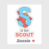 Sticker Elmo Alphabet | S Bleu (Feuille)