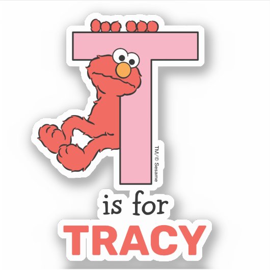 Sticker Elmo Alphabet | T rose (Devant)