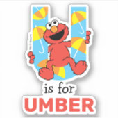 Sticker Elmo Alphabet | U Parapluie (Devant)