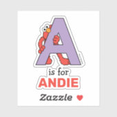 Sticker Elmo Alphabet | Un violet (Feuille)