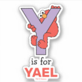 Sticker Elmo Alphabet | Y Violet (Devant)