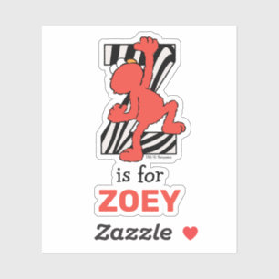 Sticker Elmo Alphabet   Z Zebra