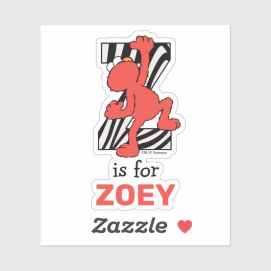 Sticker Elmo Alphabet | Z Zebra (Feuille)
