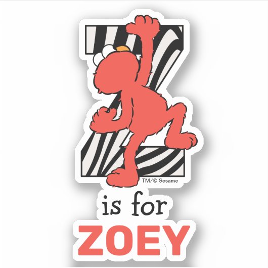 Sticker Elmo Alphabet | Z Zebra (Devant)