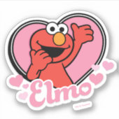 Sticker Elmo dans le coeur Valentine (Devant)