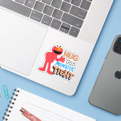 Sticker Elmo | Enserrez ce monstre serré (Ordinateur portable avec iPhone)