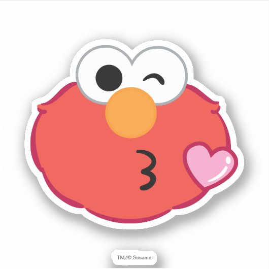 Sticker Elmo Face Jeter un baiser (Devant)