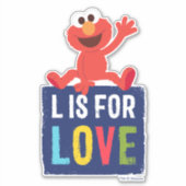 Sticker Elmo | L est pour l'amour (Devant)