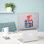 Sticker Elmo | L est pour l'amour (Ordinateur portable sur le bureau)