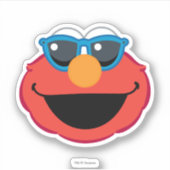 Sticker Elmo visage souriant avec lunettes de soleil (Devant)