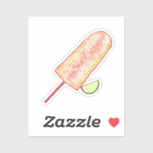 Sticker Elote Mexicaine style rue Corn On the Cob (Feuille)