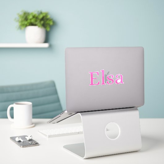 Sticker Elsa (Ordinateur portable sur le bureau)