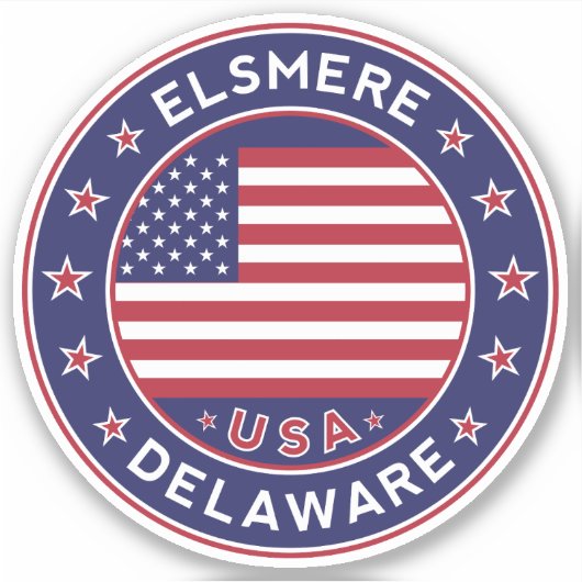 Sticker Elsmere Delaware, Elsmere (Devant)