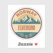 Sticker Elverum, Norge Norvège (Feuille)