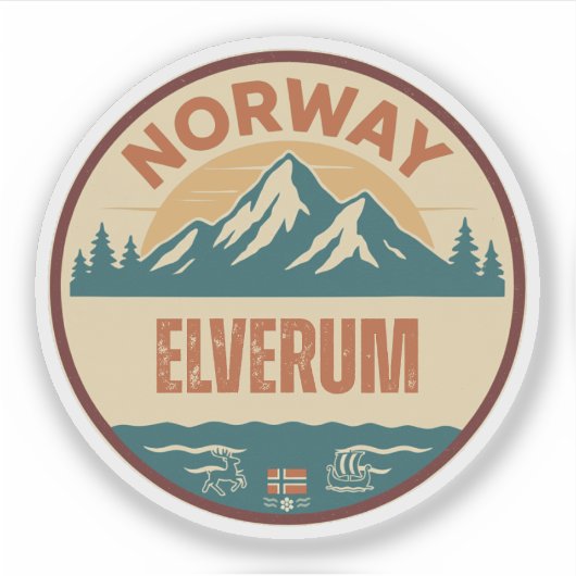 Sticker Elverum, Norge Norvège (Devant)