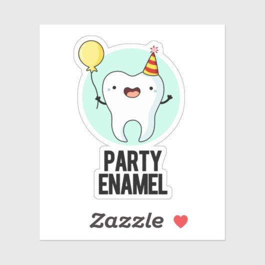 Sticker Émail de fête Funny Dot Pun (Feuille)