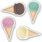 Sticker Emballage adhésif pour crème glacée (Devant)