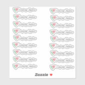 Sticker Emballage de laine de pastèque Nom commercial (Feuille)