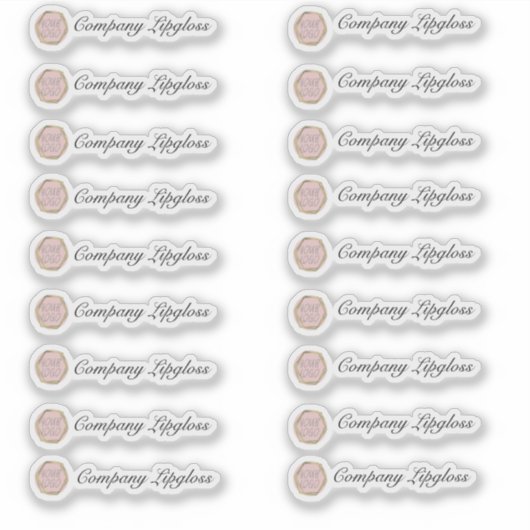 Sticker Emballage Lip Gloss Votre Propre Logo (Devant)